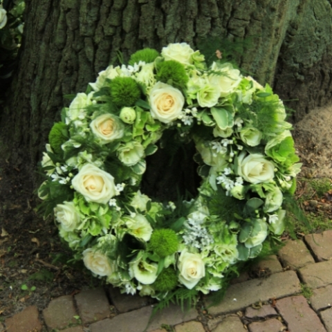 White & Green Wreath